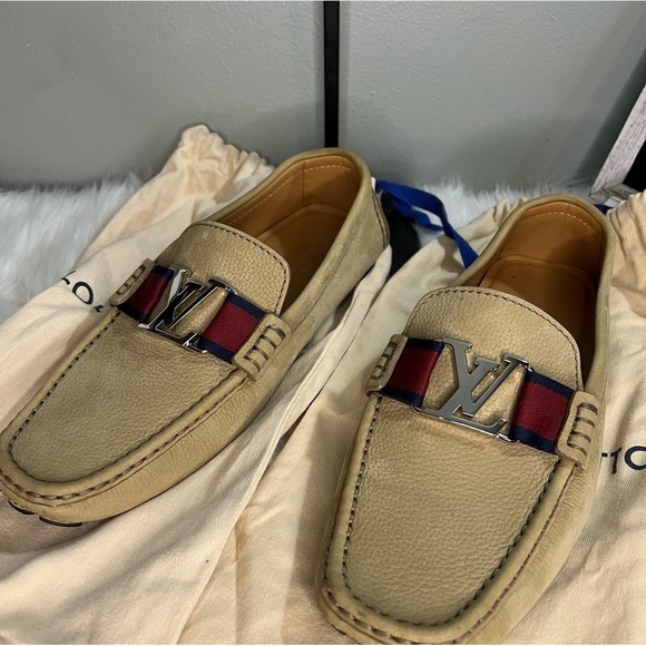 Louis vuitton beige loafer shoes sze 6 1/2 men main image 10